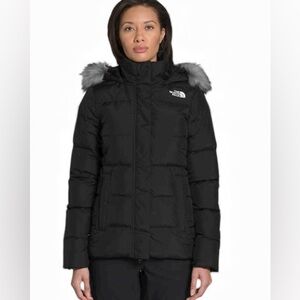 The North Face Black Puffer Jacket with Gray Fur Hood